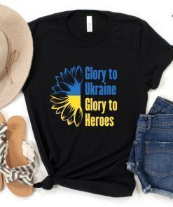 Sunflower Glory to Ukraine Glory to the Heroes Vintage TShirt