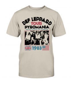 Def Leppard Pyromania USA Tour 1983 Vintage TShirt