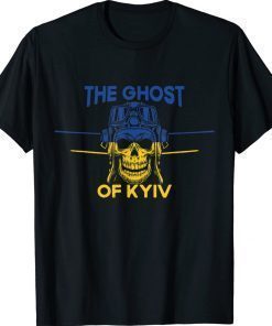 The Ghost of Kyiv Stand With Ukraine Flag Support Ukraine Tee Shirt