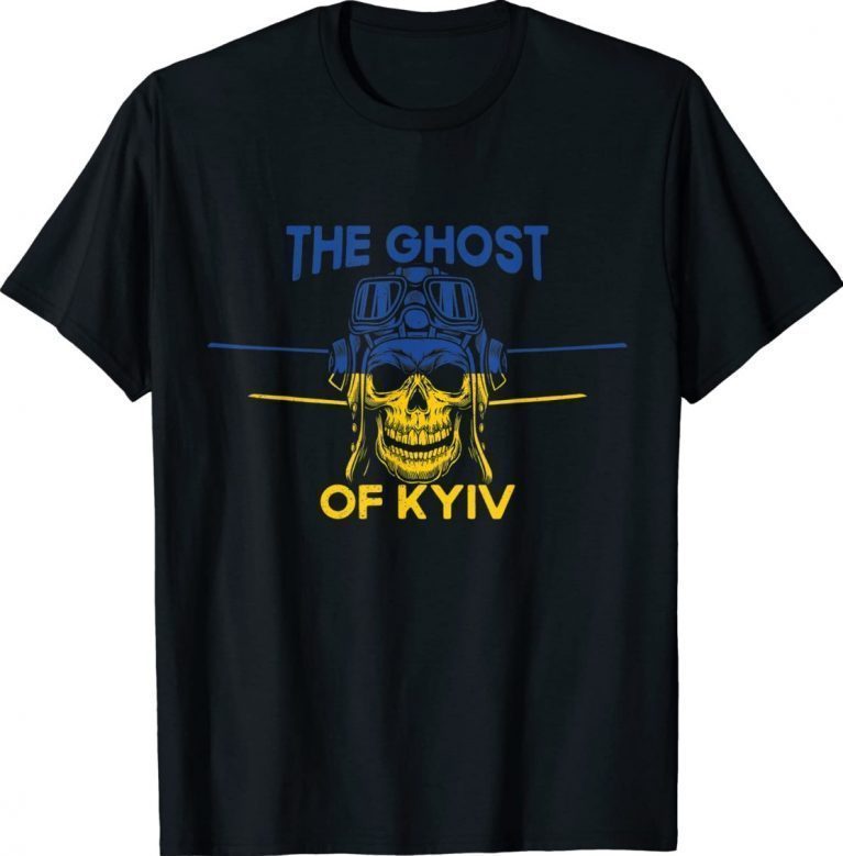 The Ghost of Kyiv Stand With Ukraine Flag Support Ukraine Tee Shirt