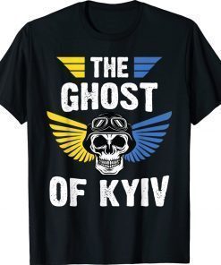 The Ghost of Kyiv Pilot Stand With Ukraine Flag Hero Of Kiev Tee Shirt