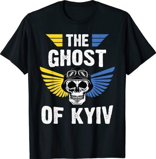 The Ghost of Kyiv Pilot Stand With Ukraine Flag Hero Of Kiev Tee Shirt