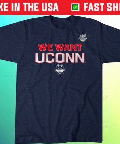 We Want UConn UConn and Big East Vintage TShirt