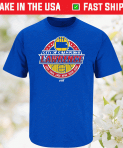 Lawrence City of Champions Kansas College Basketball 2022 T-Shirt