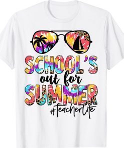 Retro Last Day Of School Schools Out For Summer Teacher Life Vintage TShirt