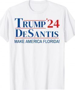 Vintage Trump DeSantis 2024 Make America Florida TShirt