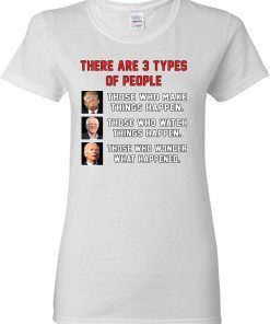 Wild Bobby Three Types of People Political Trump Sanders Biden 2022 T-Shirt