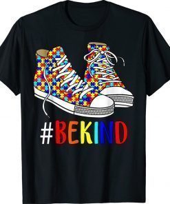 Official Be Kind Autism Awareness Puzzle Shoes Autism T-Shirt