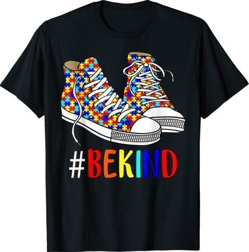 Official Be Kind Autism Awareness Puzzle Shoes Autism T-Shirt