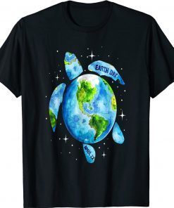 Earth Day 2022 Restore Earth Sea Turtle Art Save the Planet Unisex T-Shirt