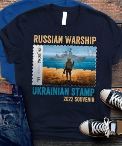 Ukrainian Postage Stamp F Stamp Ukraine Russian Warship 2022 TShirt