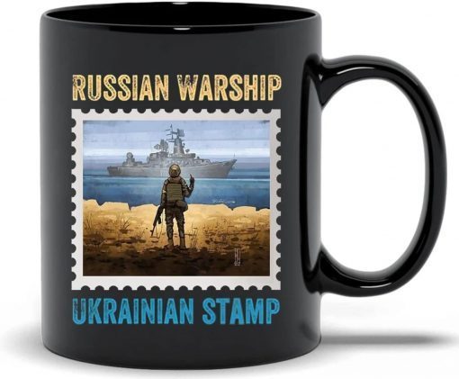 Ukraine Postage Stamp Russian Warship Cup