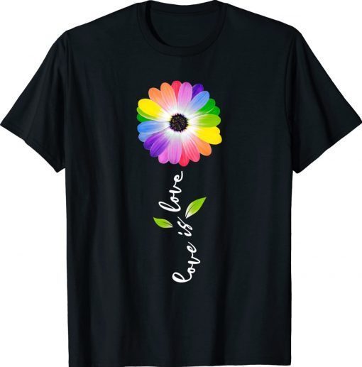 Love Is Love Daisy Flower LGBT Pride 2022 Shirts