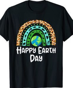 Vintage Happy Earth Day Rainbow Cute Earth Lover TShirt