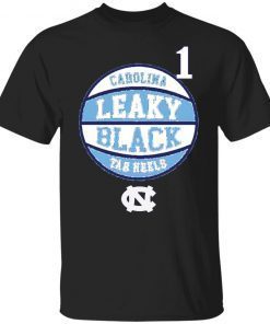 North Carolina tar heels leaky black #1 basketball unisex tshirt