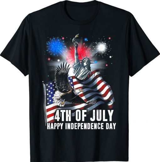 Eagle American Flag Happy Independence Day 4th Of July Vintage TShirt