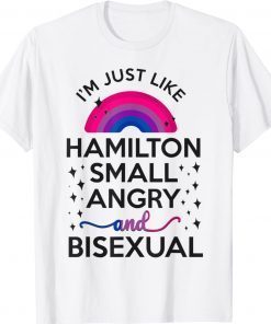 Bisexual Bi Pride Flag I'M Just Like Hamilton Small Angry Vintage TShirt
