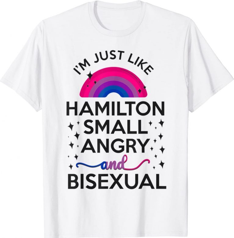 Bisexual Bi Pride Flag I'M Just Like Hamilton Small Angry Vintage TShirt