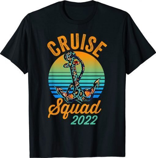 Cruise Squad 2022 Cowhide Leopard Anchor Cruising Vintage Shirts