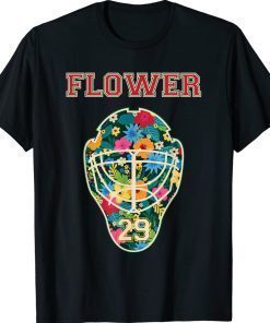 FLOWER 29 Wild Goalie Fleury Minnesota Pro Ice Hockey Mask Vintage TShirt