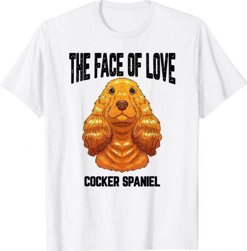 Cocker Spaniel The Face Of Love Vintage T-Shirt