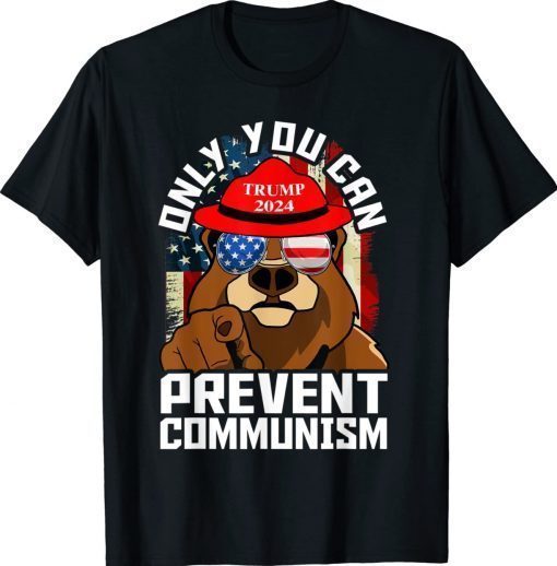 Trump Bear 45 47 MAGA 2024 Only You Can Prevent Socialism Vintage Shirts