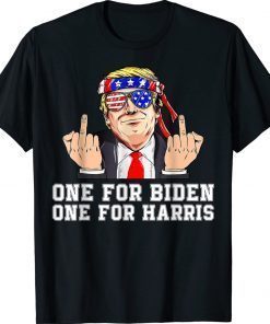 Donald Trump Middle Finger Biden Harris America Republican Unisex TShirt