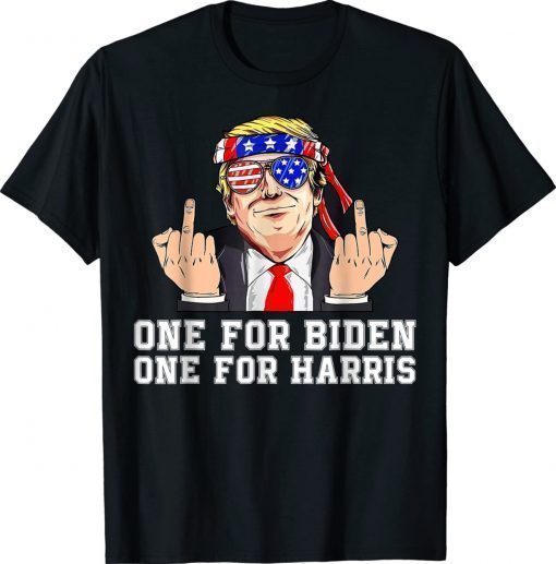 Donald Trump Middle Finger Biden Harris America Republican Unisex TShirt