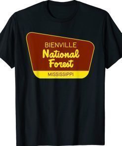 Bienville National Forest Mississippi Retro Sign Unisex TShirt