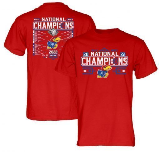 Kansas Jayhawks NCAA Basketball National Champions Bracket 2022 TShirt