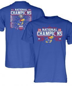 Blue Royal Kansas Jayhawks Basketball National Champions 2022 Unisex TShirt