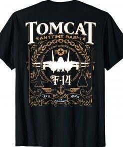 Vintage F-14 Tomcat Military Fighter Jet Aircraft Back TShirt