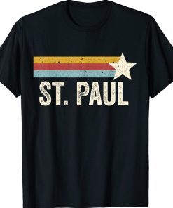 US American City 70's Star USA Vintage Retro St. Paul Vintage TShirt