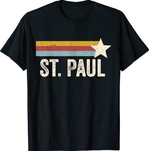 US American City 70's Star USA Vintage Retro St. Paul Vintage TShirt