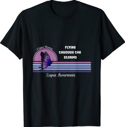 Lupus Awareness Lupus Warrior Half Sunset Vintage Shirts