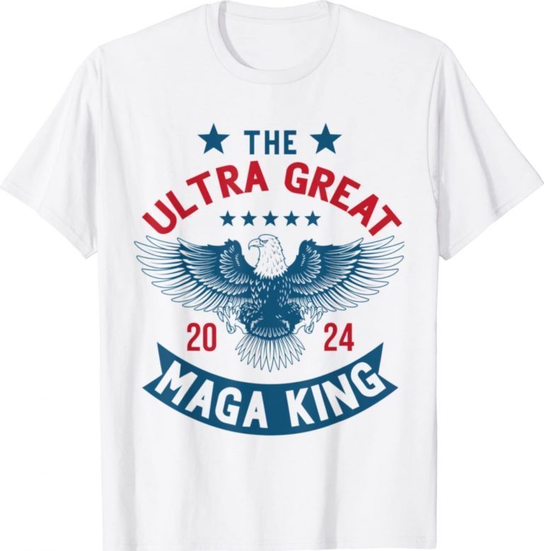 Vintage Mega King USA Flag Proud Ultra Maga Trump 2024 TShirt