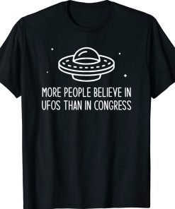 Funny More People Believe in UFOs Than in Congress UAP Vintage Shirts