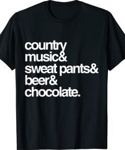 Country Music Sweat Pants Beer and Chocolate Vintage TShirt