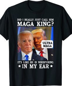 Trump Whispering In Biden's Ear Ultra Maga Biden Meme Gift TShirt