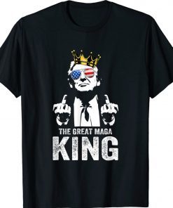 Ultra MAGA Trump Middle Finger The Great MAGA King 2022 T-Shirt