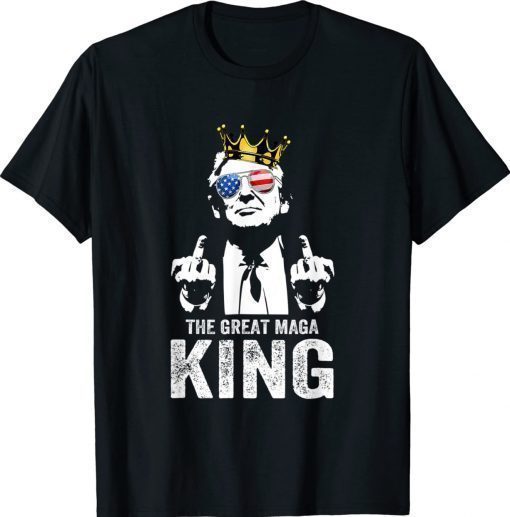 Ultra MAGA Trump Middle Finger The Great MAGA King 2022 T-Shirt