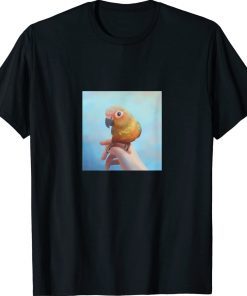 Cute Sun Conure Perching on Your Hand Vintage TShirt