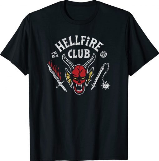 Stranger Things 4 Hellfire Club Skull & Weapons 2022 Shirts