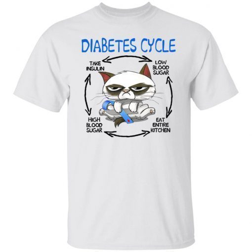 Cat Diabetes Cycle Vintage T-Shirt