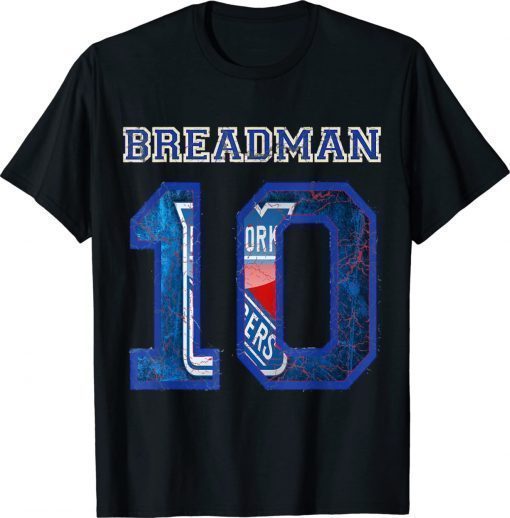 BREADMAN 10 Panarin New York Professional Ice Hockey Vintage TShirt