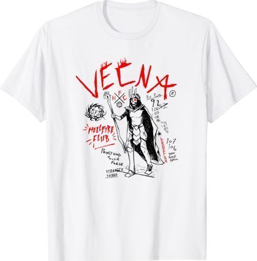 Official Stranger Things 4 Vecna Doodle Collage TShirt