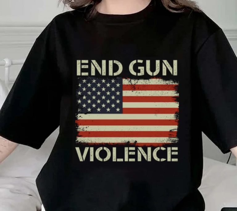 End Gun Violence Stop Gun Violence Uvalde US Flag Unisex Shirt