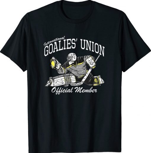 Goalies' Union Hockey Goalie Official Member Righty Catch Vintage TShirt