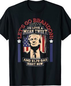 Mean Tweets Gas American Trump Anti Biden Vintage TShirt