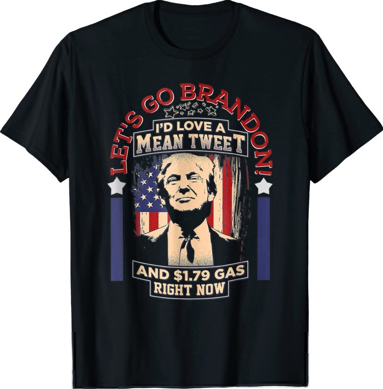 Mean Tweets Gas American Trump Anti Biden Vintage TShirt